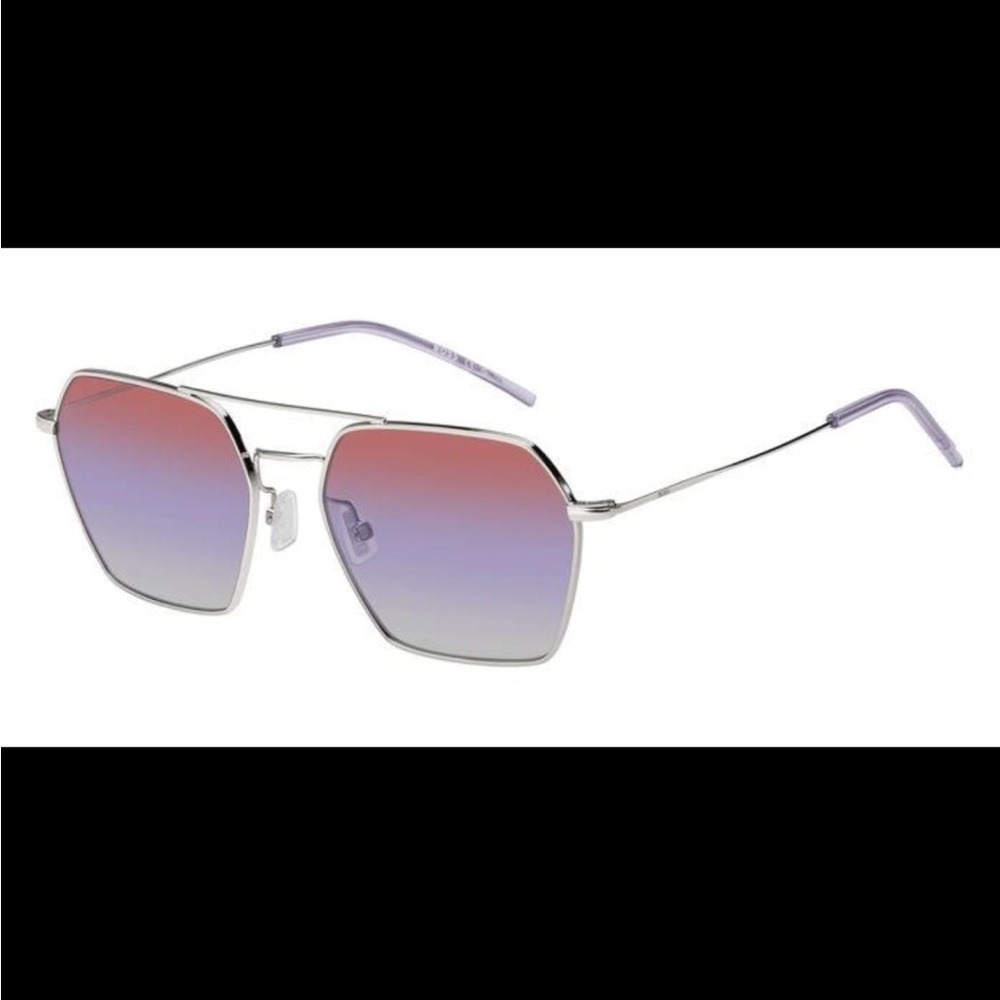 Hugo Boss Silver Double Bridge Sunglasses Eyeglasses Shades